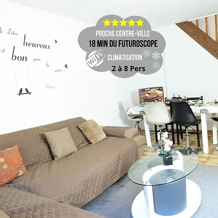 Maison Et D'anatole France Proche Centre-ville, Universite - Chu, Patinoire Et Futuroscope Apartment